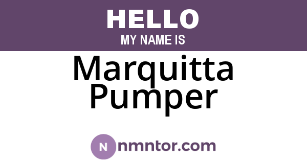 Marquitta Pumper