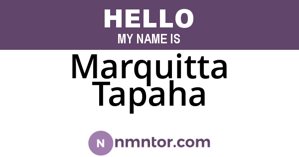 Marquitta Tapaha