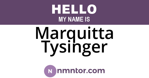 Marquitta Tysinger