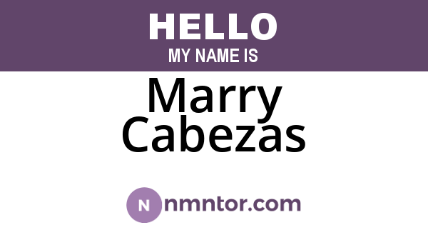 Marry Cabezas