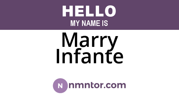 Marry Infante