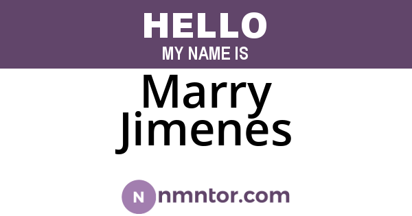 Marry Jimenes