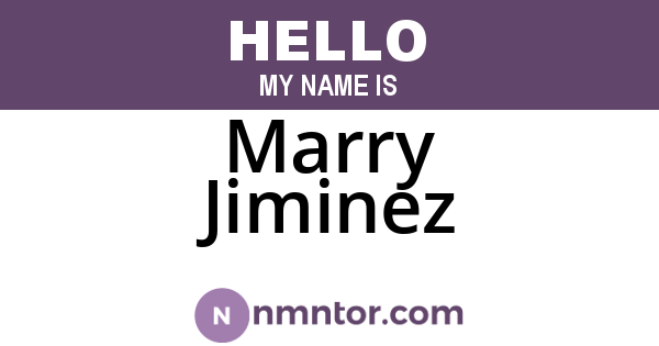 Marry Jiminez