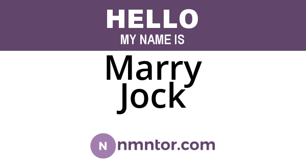Marry Jock