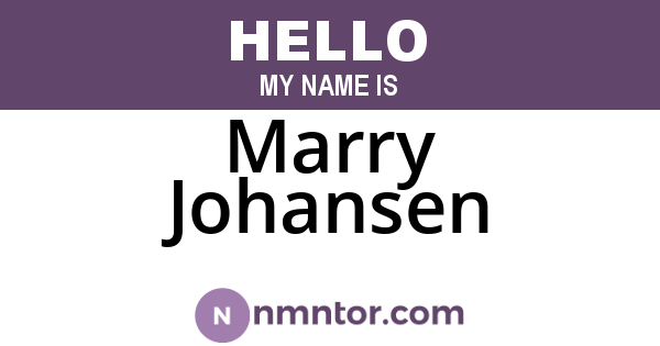 Marry Johansen