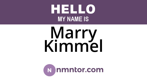 Marry Kimmel