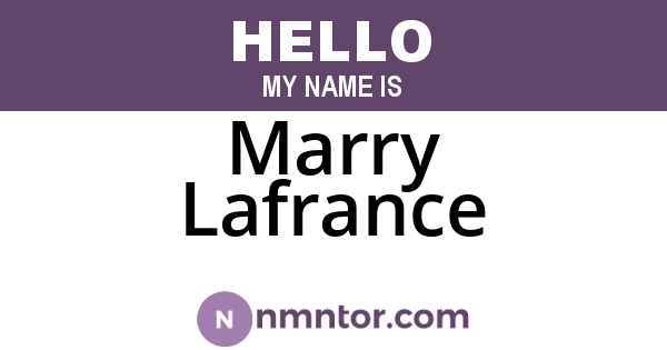 Marry Lafrance