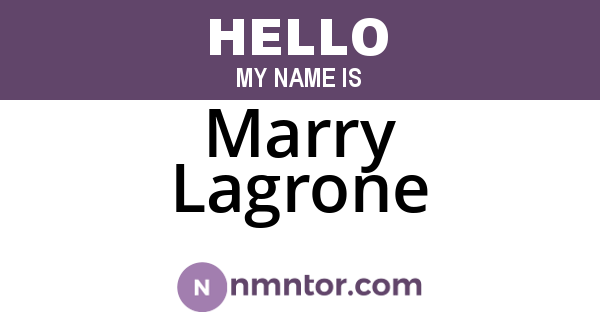 Marry Lagrone