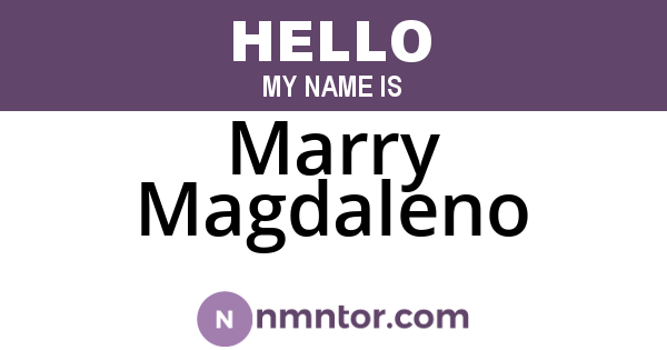 Marry Magdaleno