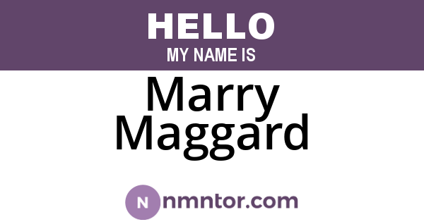Marry Maggard