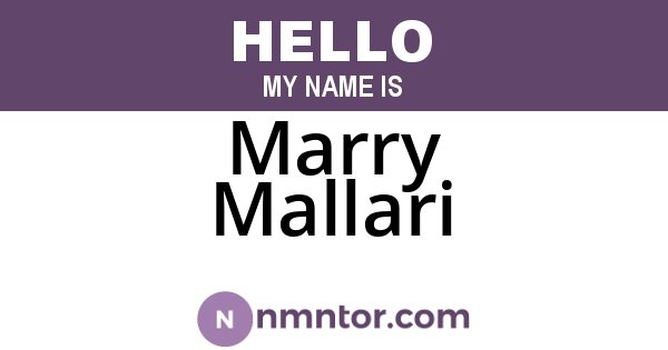 Marry Mallari