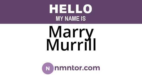 Marry Murrill