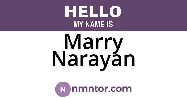 Marry Narayan