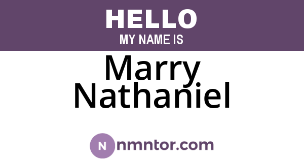 Marry Nathaniel