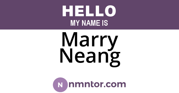Marry Neang