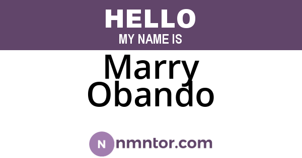 Marry Obando