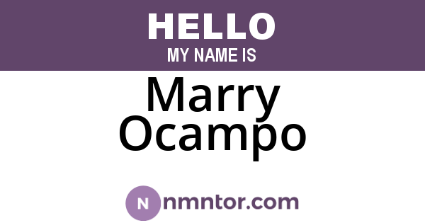 Marry Ocampo