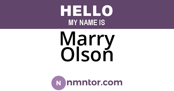 Marry Olson