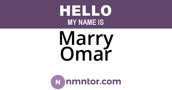 Marry Omar