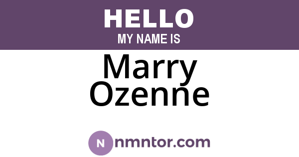 Marry Ozenne