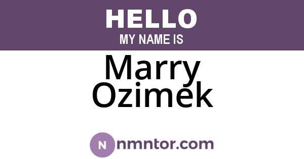 Marry Ozimek
