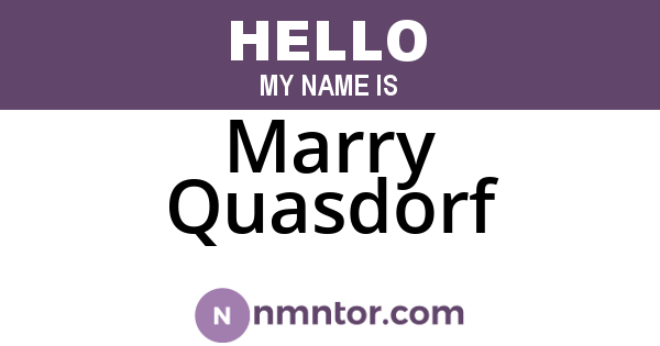 Marry Quasdorf