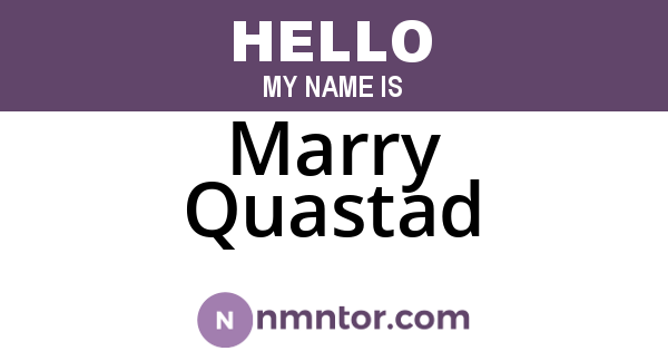 Marry Quastad