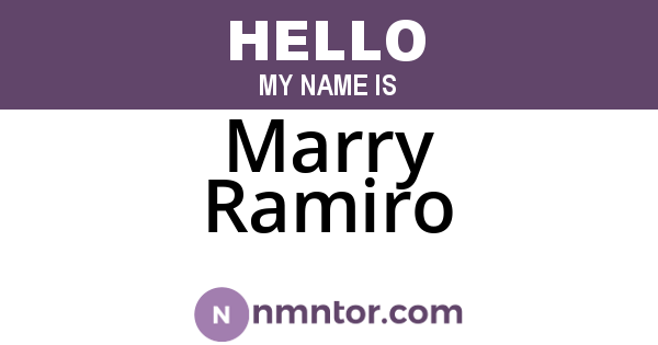 Marry Ramiro