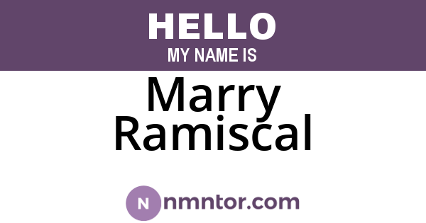 Marry Ramiscal