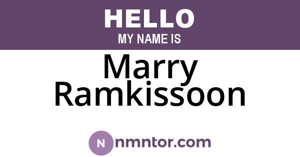 Marry Ramkissoon