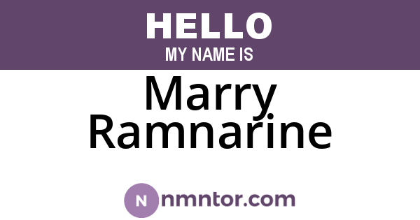 Marry Ramnarine