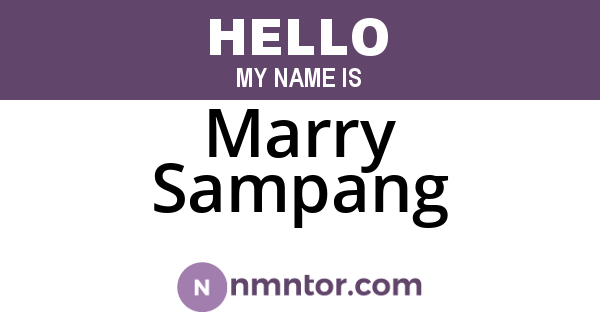 Marry Sampang