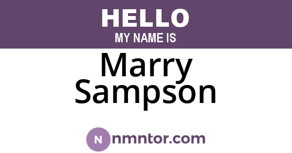 Marry Sampson