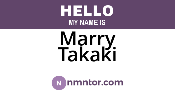 Marry Takaki