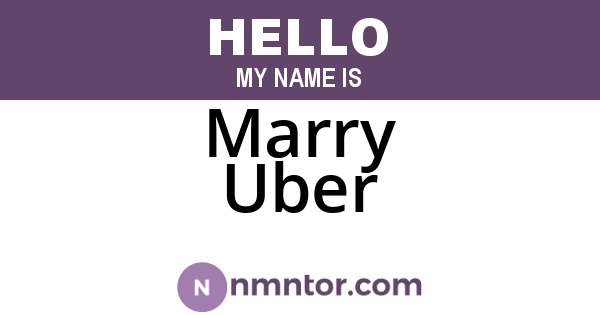 Marry Uber