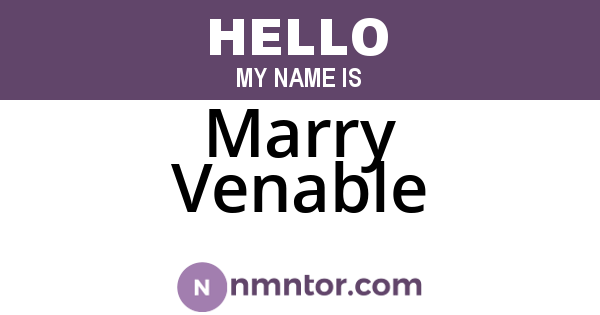 Marry Venable