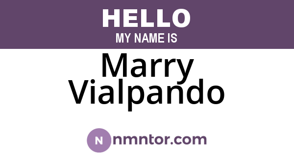 Marry Vialpando