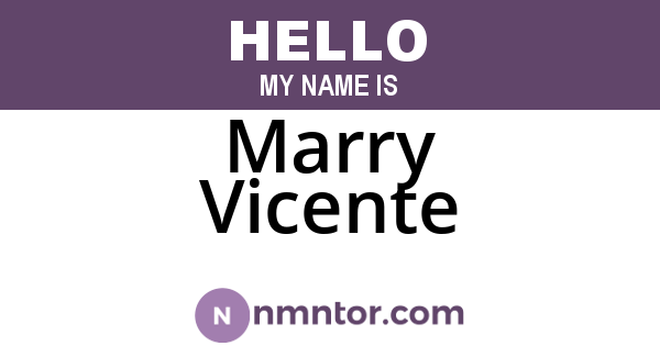 Marry Vicente