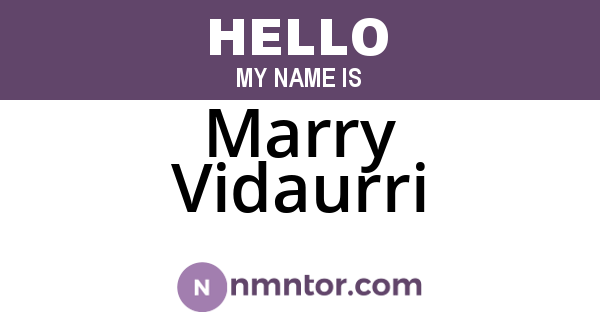 Marry Vidaurri