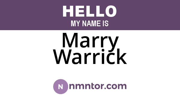 Marry Warrick