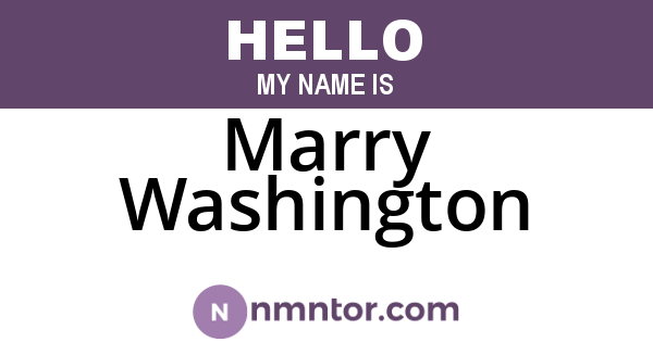 Marry Washington