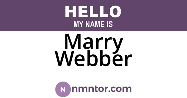 Marry Webber