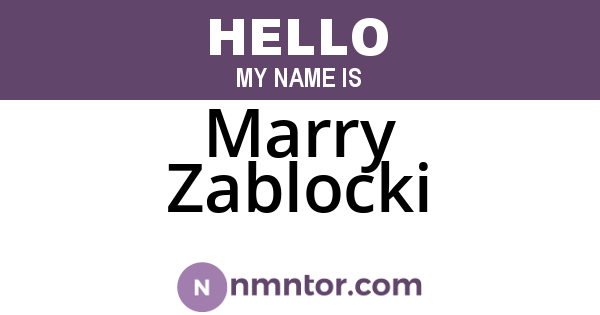 Marry Zablocki