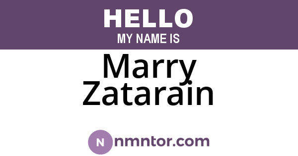 Marry Zatarain