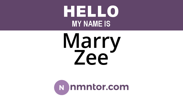 Marry Zee