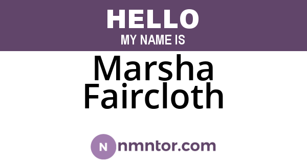 Marsha Faircloth