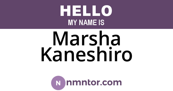 Marsha Kaneshiro