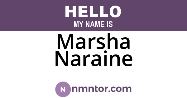 Marsha Naraine