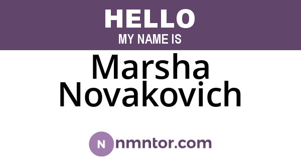 Marsha Novakovich