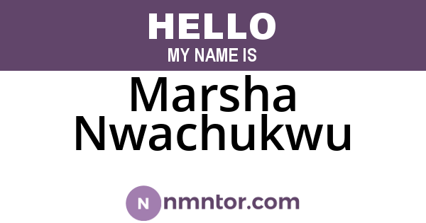 Marsha Nwachukwu